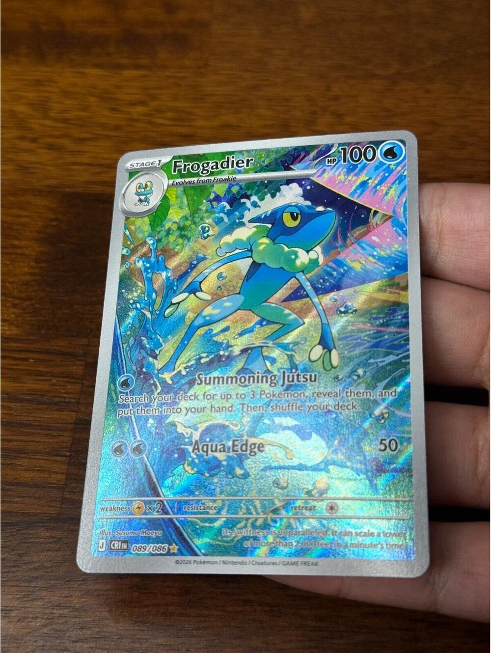 Frogadier Pokémon Card - Holo Rare Chaos Rising 89